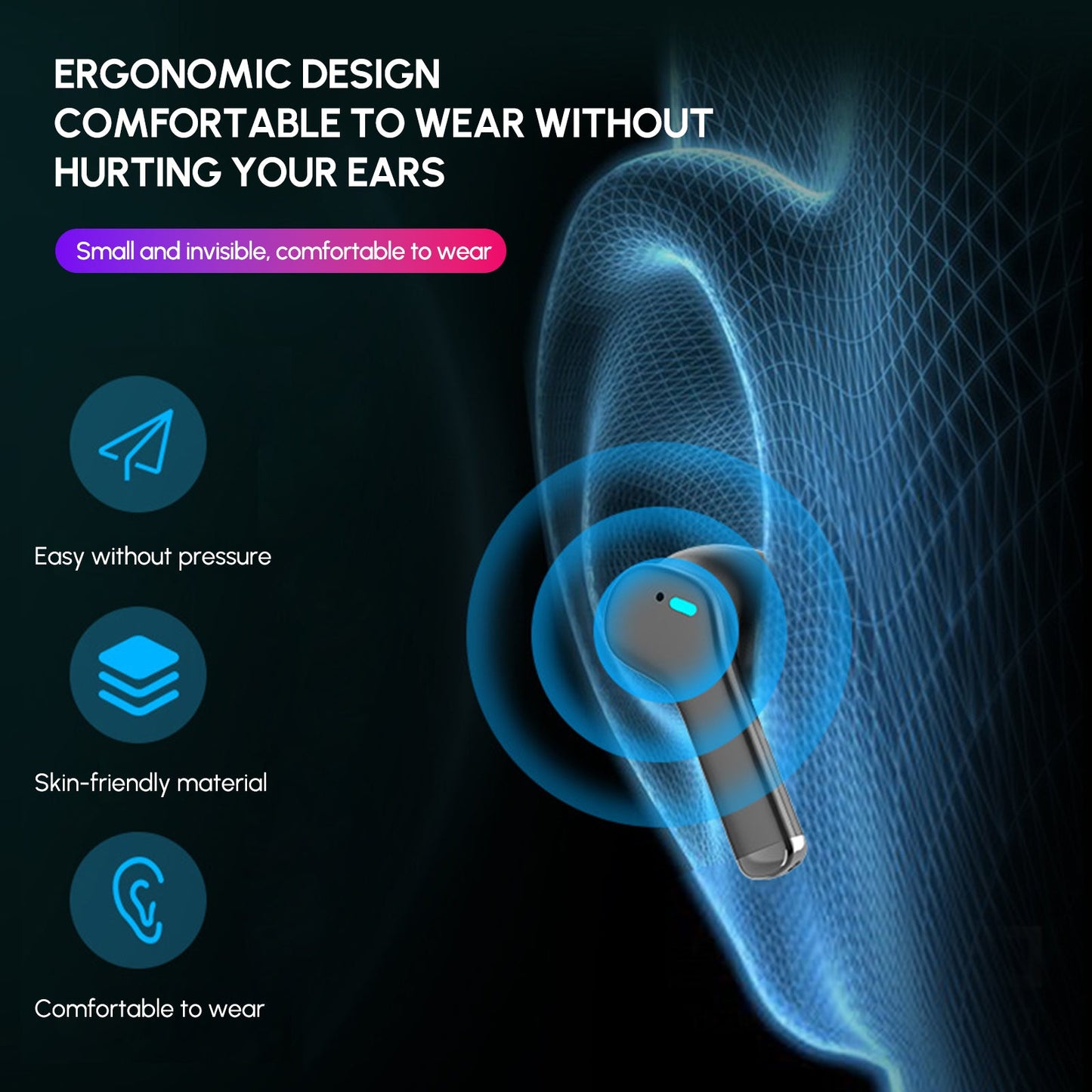 Dual Noise Cancelling True Wireless Earbuds – Immersive Sound & Ultimate Comfort