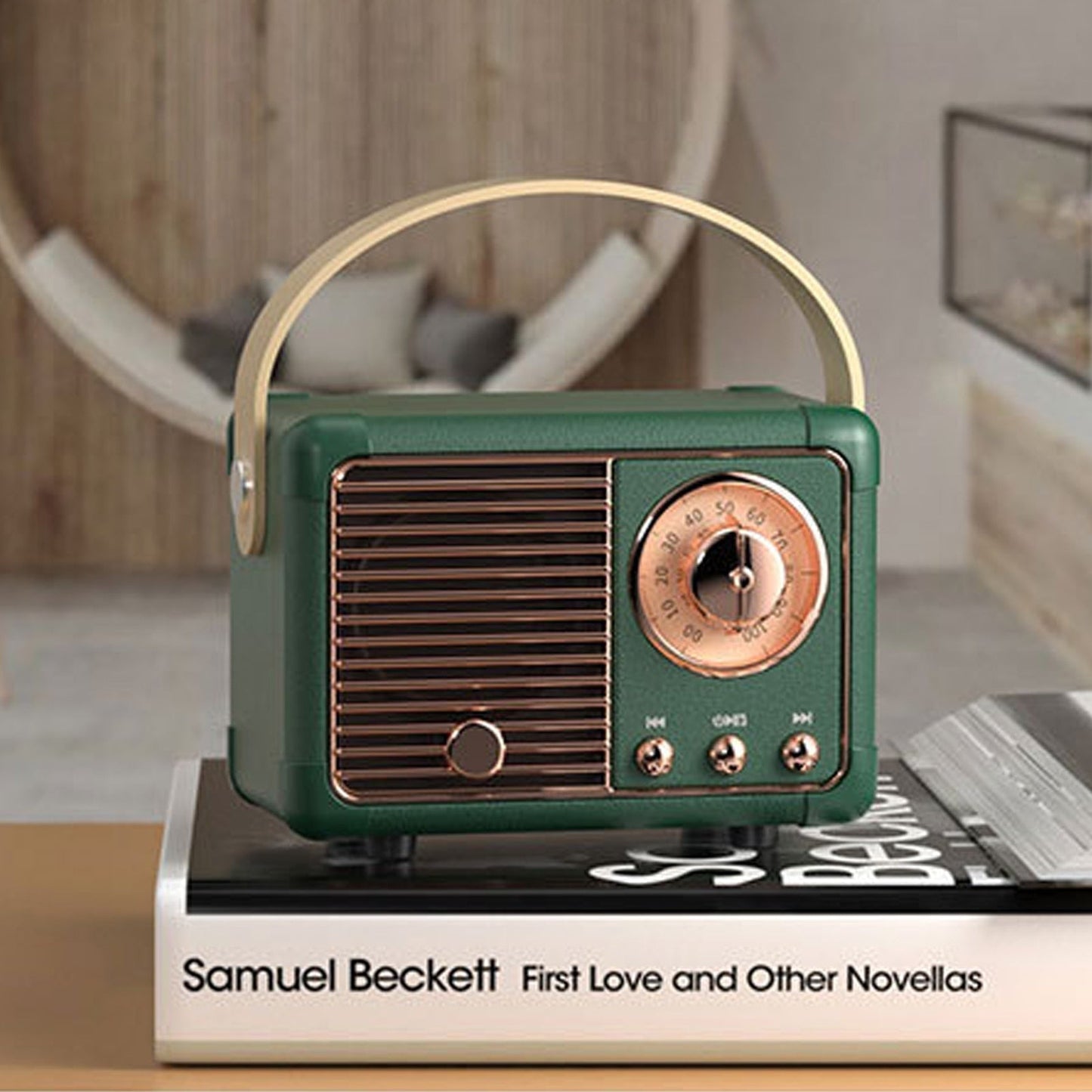 Bluetooth Compact Retro Speaker with FM Radio – Vintage Design, Modern Sound