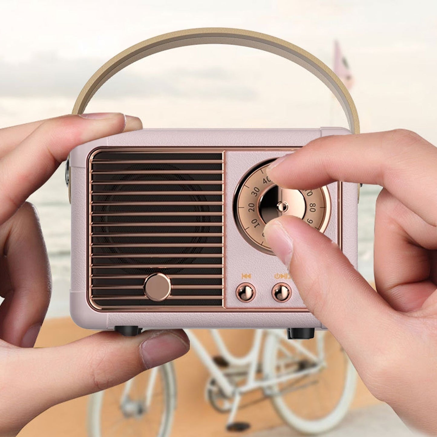 Bluetooth Compact Retro Speaker with FM Radio – Vintage Design, Modern Sound