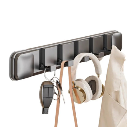 Foldable 5-Hook Suction Cup Rack – No-Drill, Space-Saving Organization