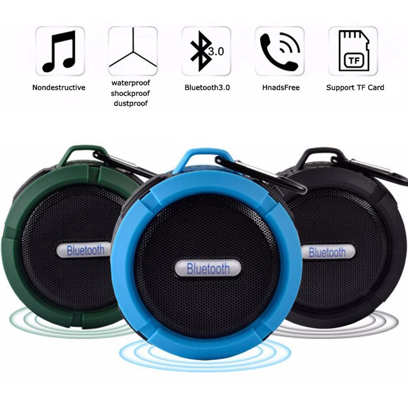 Mini Portable Waterproof Bluetooth Speaker with Suction Cup – Powerful Sound, Anywhere You Go