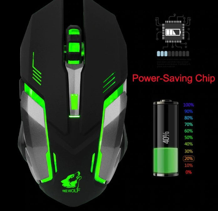 Stealth 7 Wireless Silent LED Gaming Mouse – Rechargeable & Ergonomic Design