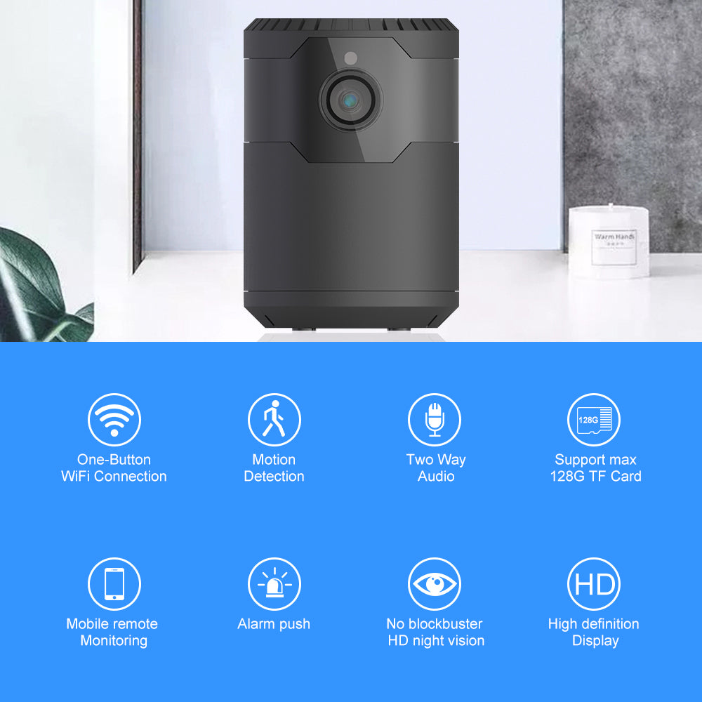 HD 2MP 1080P Wireless Mini WiFi Camera – Smart Security Anytime, Anywhere