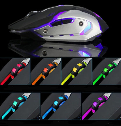 Stealth 7 Wireless Silent LED Gaming Mouse – Rechargeable & Ergonomic Design