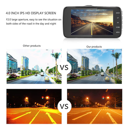 4" Dual Lens 1080P FHD Dash Camera – Complete Car Surveillance for Safety & Security