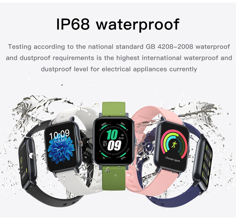 Full-Screen IP68 Waterproof Ultra-Thin Smartwatch – Advanced Health & Fitness Tracking