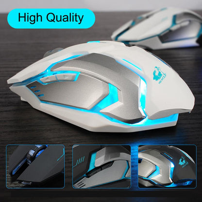 Stealth 7 Wireless Silent LED Gaming Mouse – Rechargeable & Ergonomic Design