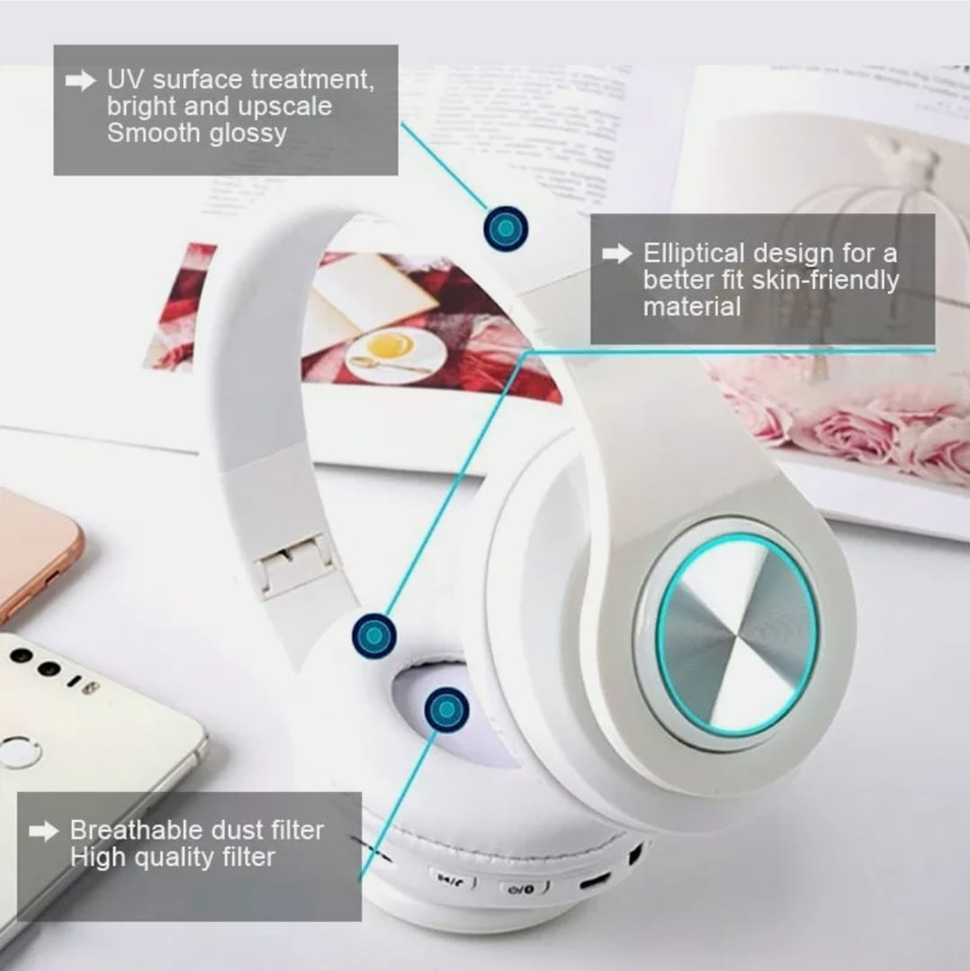 Color-Changing Bluetooth Headphones – HiFi Stereo & Wireless Freedom