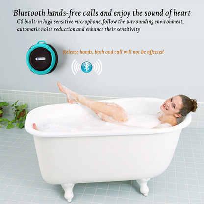 Mini Portable Waterproof Bluetooth Speaker with Suction Cup – Powerful Sound, Anywhere You Go