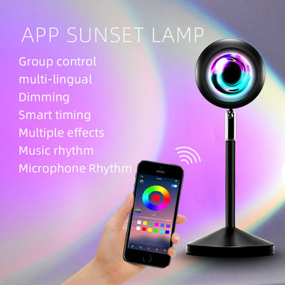 Remote Control Sunset Lamp – Customizable Ambient Lighting for Any Space