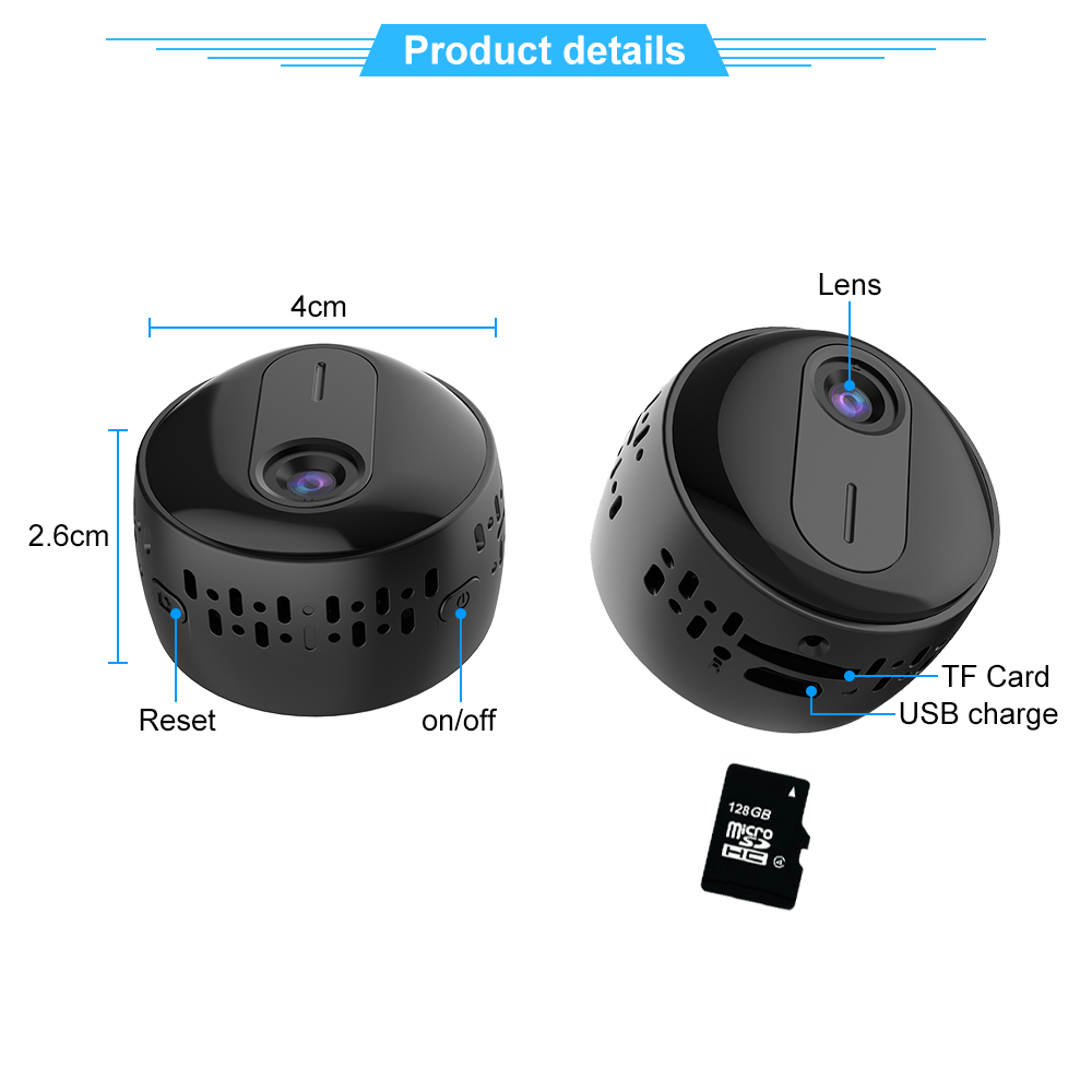 2MP 1080P HD WiFi Camera – Smart Home Security Mini Camcorder